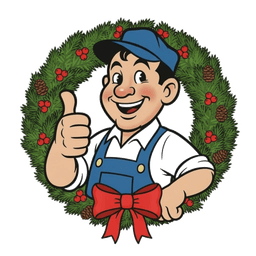 Christmas wreath with Churchkey mascot