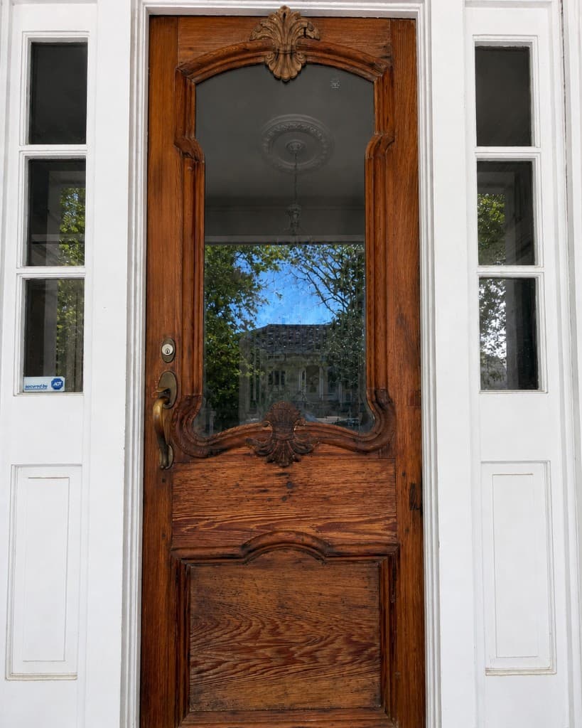 Antique Cypress Front Door Refinish after Churchkey Refinishing in Mandeville, LA