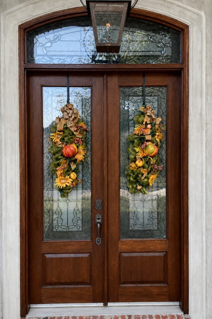 Stately Double Front Door Refinish after Churchkey Refinishing in Mandeville, LA