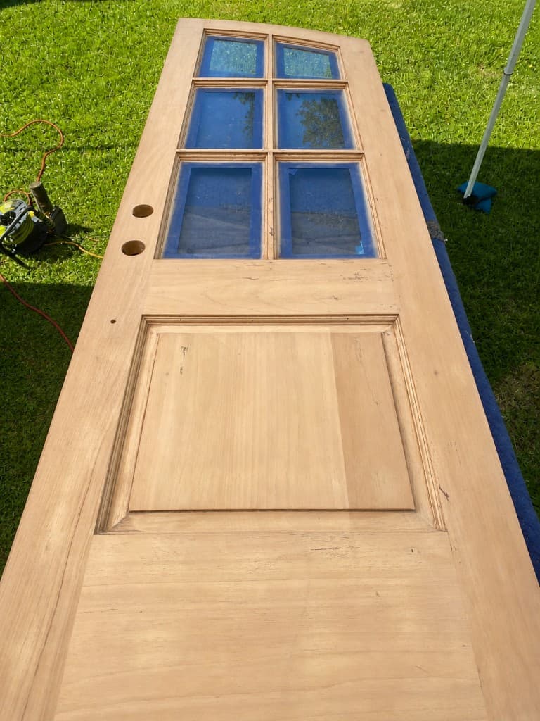 Hand-Sanded to Bare Wood, Ready for Stain after Churchkey Refinishing in Mandeville, LA