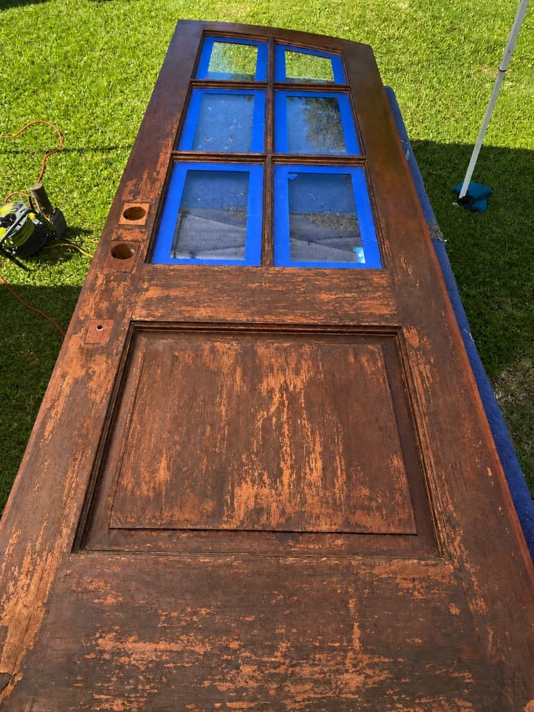 Hand-Sanded to Bare Wood, Ready for Stain before refinishing in Mandeville, LA