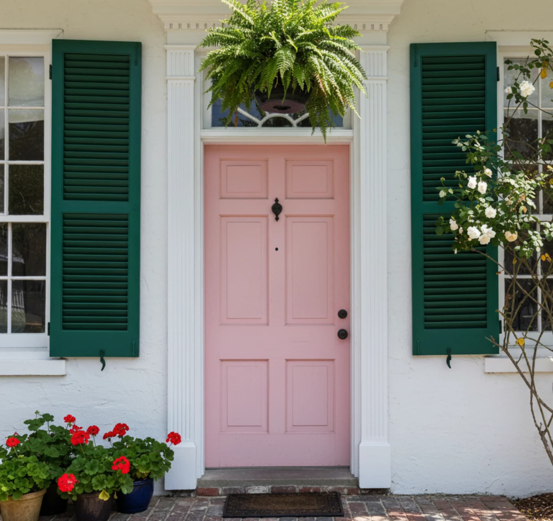 Bold Blue Door Painting in Slidell before refinishing in Town Center area, Slidell, LA