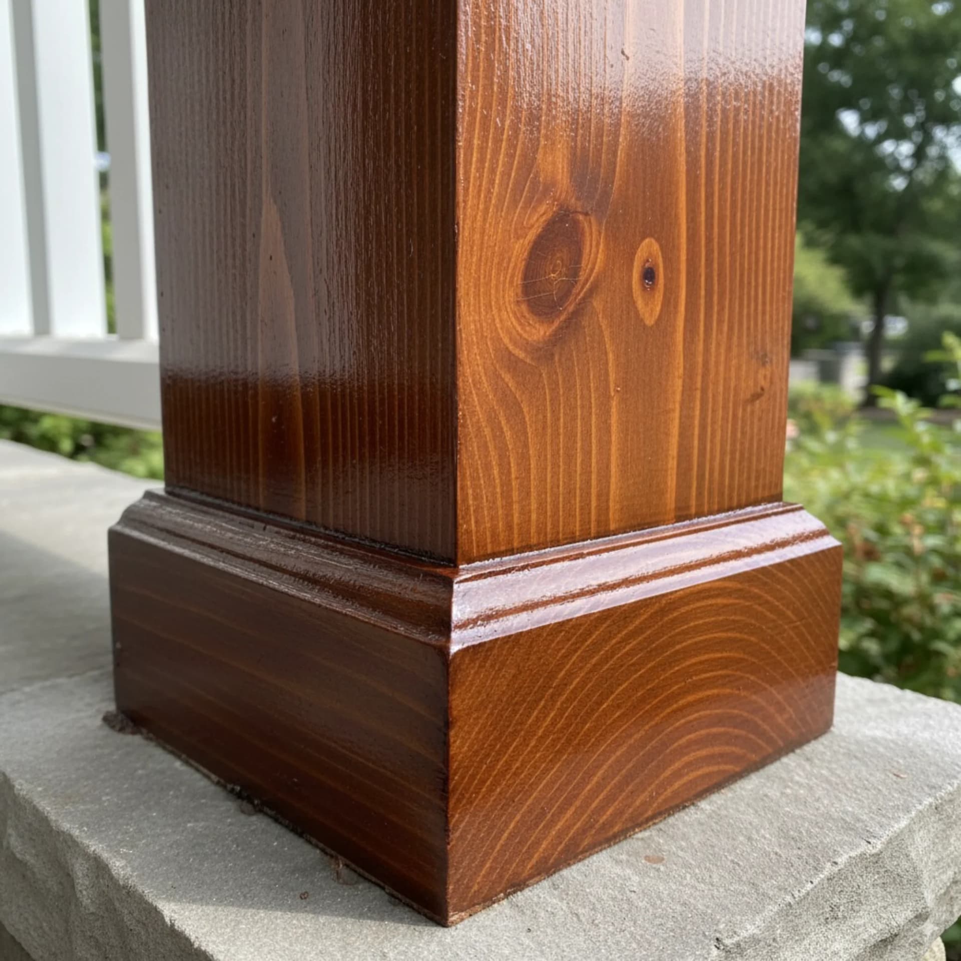 Porch Post & Beam Refinishing after Churchkey Refinishing, Mandeville, LA